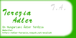 terezia adler business card
